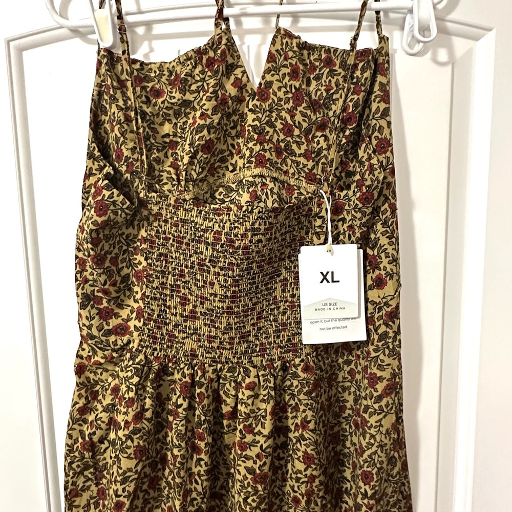 Floral Print Spaghetti Strap Sun Dress - Picture 9 of 16